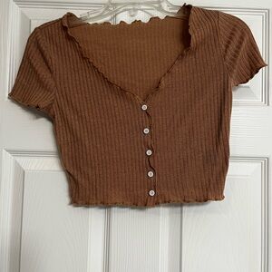 Crop tops.  Lot of 2. 
One tan, one beige.